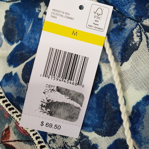 Vintage America Blue and Pink Floral Blouse - Picture 7 of 12